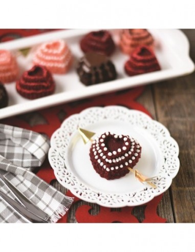 Molde Tiered Heart Cakelet Nordic Ware Molde Tiered Heart Cakelet Nordic Ware